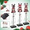 3 Pcs Christmas Table Decorations Wooden Cute Christmas Reindeer Table Centerpiece Reindeer Tiered Tray Decorations Cute Christmas Reindeer Decorations for Indooer Office,Stocking Stuffers